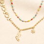 Double Layer Christmas Charm Necklace In Gold, thumbnail 1 of 3