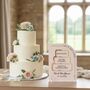 Modern Arch Wedding Birthday Cake Flavour Sign, thumbnail 1 of 10