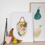 Fruit And Veg String Bag Children's Art Print, thumbnail 1 of 3