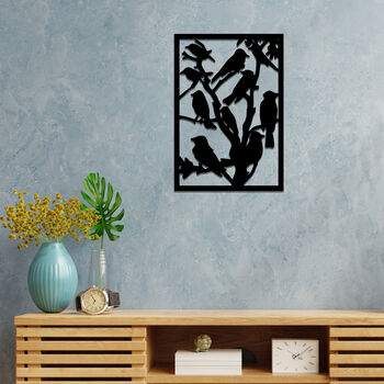Birds On Branch Metal Wall Decor Art For Home Or Office, 3 of 11