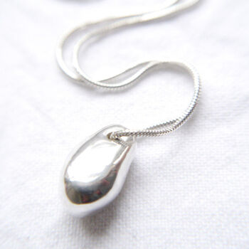 Recycled Silver Pebble Necklace, 3 of 4