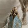 Light Blue Handcrafted Raw Silk Potli Bag/Wrist Bag, thumbnail 3 of 9