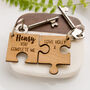 Personalised Jigsaw Oak Keyring 'You Complete Me', thumbnail 1 of 6