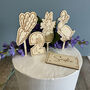 Personalised Bunny Rabbit And Duck Cake Toppers Set, thumbnail 1 of 4