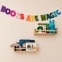 Books Are Magic Rainbow Felt Decorative Garland, thumbnail 1 of 2