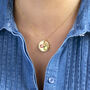 Three Generations Gold Plated Disc Birthstone Necklace, thumbnail 3 of 8