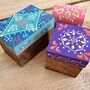 Hand Painted Set Of Three Mini Trinket Jewellery Box, thumbnail 1 of 11