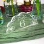 Half Wavy Scallop Wedding Table Number, thumbnail 1 of 5
