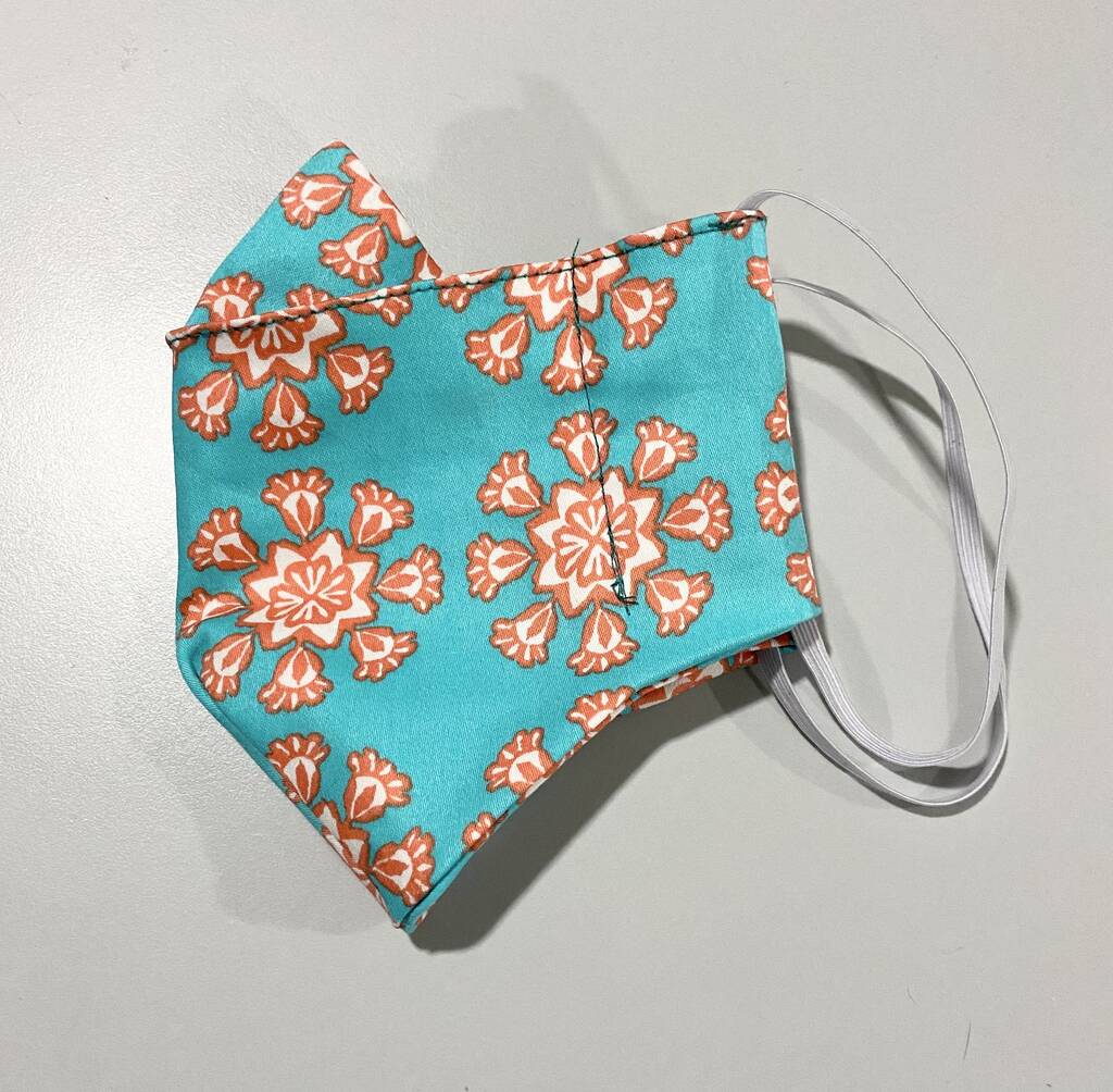 Turquoise Tile Face Mask By The Fruit Moth