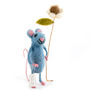 Blue Mouse With Flower, thumbnail 2 of 8