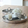 Round Silver Hammered Display Tray, thumbnail 1 of 5