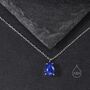 Genuine Lapis Lazuli Pear Necklace In Sterling Silver, thumbnail 8 of 12