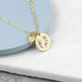Personalised Birth Flower Heart And Disc Necklace, thumbnail 7 of 12