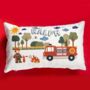 Personalised Fire Fighter Illustration Bedroom Cushion, thumbnail 5 of 6