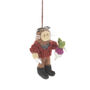 Handmade Felt Arthur The Mole Hanging Decoration, thumbnail 2 of 3