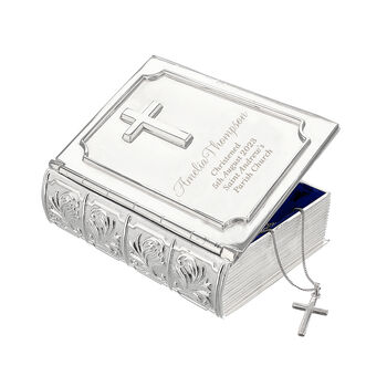 Personalised Silver Bible Box, 5 of 5