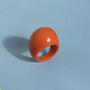 Orange Dome Resin Ring, thumbnail 3 of 5