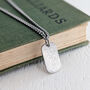 Fingerprint Small Dog Tag Stainless Steel Necklace, thumbnail 1 of 6