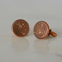 Solid Copper Constellation Cufflinks, thumbnail 2 of 10