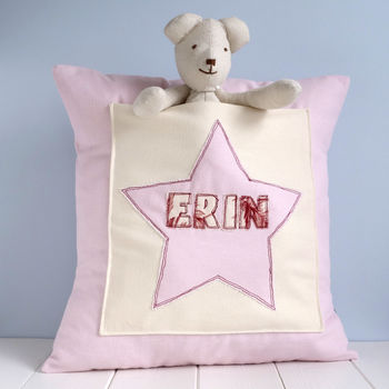 Personalised Star Pocket Cushion Gift For Girls, 7 of 11