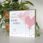 Heart Balloon Baby Girl Card, thumbnail 3 of 3