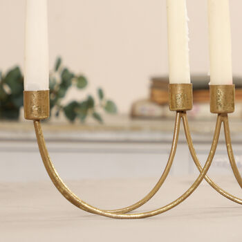 Luxury Gold Wave Candle Holder Centrepiece, 2 of 6