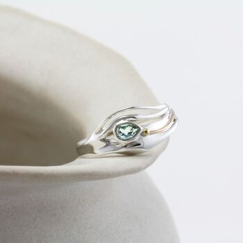 Teardrop Blue Topaz Ring, 3 of 8