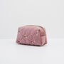 Embroidered Bee Cosmetic Pouch In Rose Pink, thumbnail 5 of 7