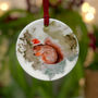 Personalised Squirrel Ceramic Christmas Decoration, thumbnail 1 of 3
