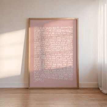 Taylor Swift Poster, The Best Day Song Lyrics Print, 8 of 12