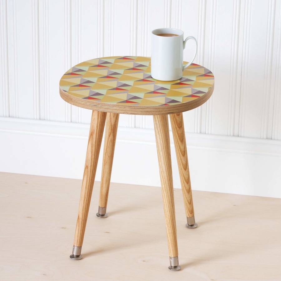 Side Table Birch Plywood With Laminated Surface By Beyond the Fridge