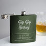 'Sip Sip Hooray' Personalised Graduation Hip Flask, thumbnail 4 of 9