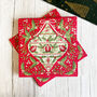 Folklore Red Christmas Paper Napkin X 20, thumbnail 1 of 5