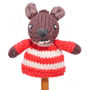 Hand Knitted Finger Puppet In Organic Cotton, thumbnail 6 of 9