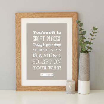 'Oh The Places You'll Go' Dr Seuss Quote Print, 7 of 12