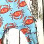 Organic Crabs Dungarees, Crabs Romper, thumbnail 2 of 4