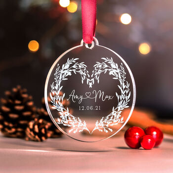 Personalised Christmas Bauble Gift For Couples, 7 of 8