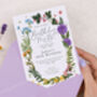 Personalised A6 Floral Birthday Party Invitation, thumbnail 2 of 3