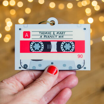 Personalised Cassette Christmas Tree Decoration, 2 of 5