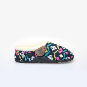 Heidi Navy Nordic Women's Slippers Indoor/Garden Shoes, 10 of 11