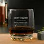 Personalised Happy Father's Day Engraved Glass, thumbnail 2 of 2