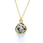 Gold Vermeil Plated Dalmatian March Birthstone Necklace, thumbnail 3 of 5