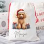 Personalised Poodle Santa Sack, thumbnail 2 of 2