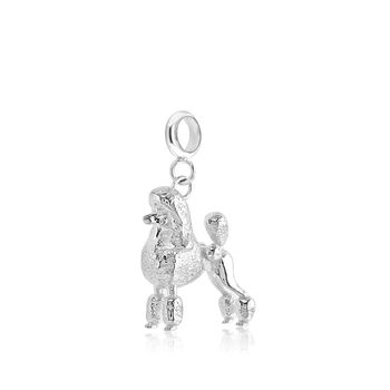 Poodle Charm Sterling Silver, 6 of 10