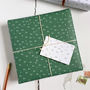 Tiny Christmas Trees Green Wrapping Paper, thumbnail 4 of 12