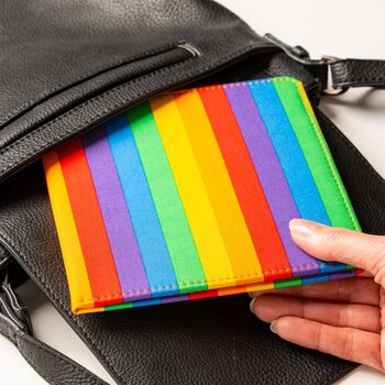 Blue Badge Wallet Disabled Parking Permit Holder Rainbow Stripe, 3 of 7