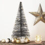 Large Black Bristle Brush Christmas Tree With Baubles, thumbnail 1 of 1