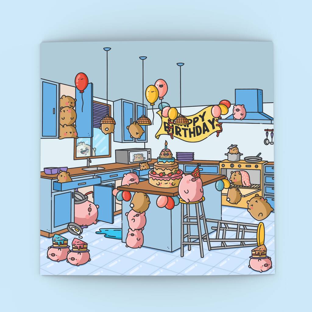Cute Birthday Kitchen Card, 1 of 7