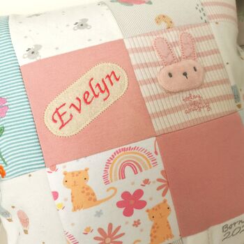 Memory Keepsake Gift, Cushion Made From Baby Clothes, 5 of 10