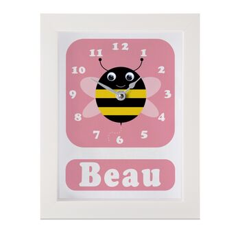 Personalised Childrens Bee Clock, 7 of 9